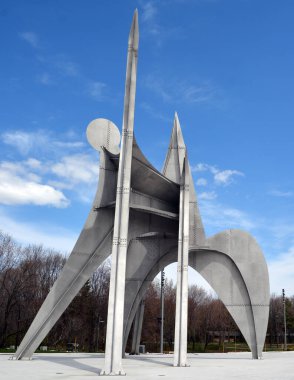 MONTREAL CANADA - 05 97 2020: Alexander Calder heykeli L 'Homme French (