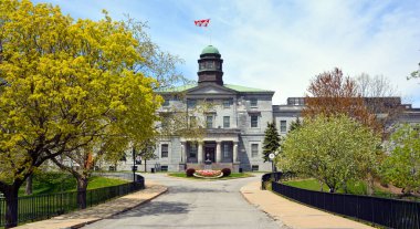 MONTREAL QUEBEC CANADA - 05 20 2020: Campus McGill University is an English-language public research university. It was officially founded by royal charter issued by King George IV in 1821.