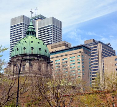 MONTREAL QUEBEC CANADA - 05 20 2020: The Cathedral-Basilica of Mary, Queen of the World in Montreal, Quebec, Canada, is the seat of the Roman Catholic archdiocese of Montreal. 