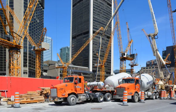 Montreal Quebec Canada 2020 Grands Chantiers Construction Montreal Rouverts Après — Photo