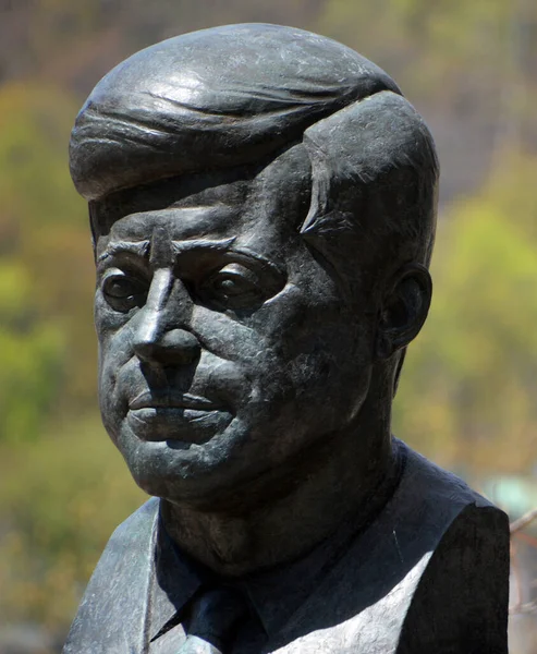 Montreal Canada 2020 Jfk Bronze Statue Monument Produced Paul Lancz — 스톡 사진