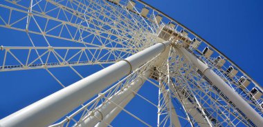 MONTREAL CANADA - 05: 20: La Grande Roue de Montreal Kanada 'nın en yüksek dönme dolap size şehri ve çevresini 60 metre havadan görme imkanı verir.