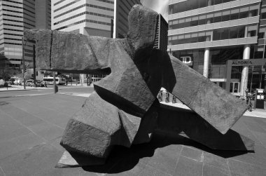 MONTREAL QUEBEC CANADA - 05 20 2020: Ju Ming Taichi by Ju Ming is a Taiwanese sculptor who attained fame in Taiwan 