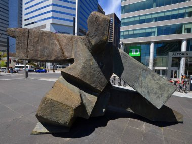 MONTREAL QUEBEC CANADA - 05 20 2020: Ju Ming Taichi by Ju Ming is a Taiwanese sculptor who attained fame in Taiwan 