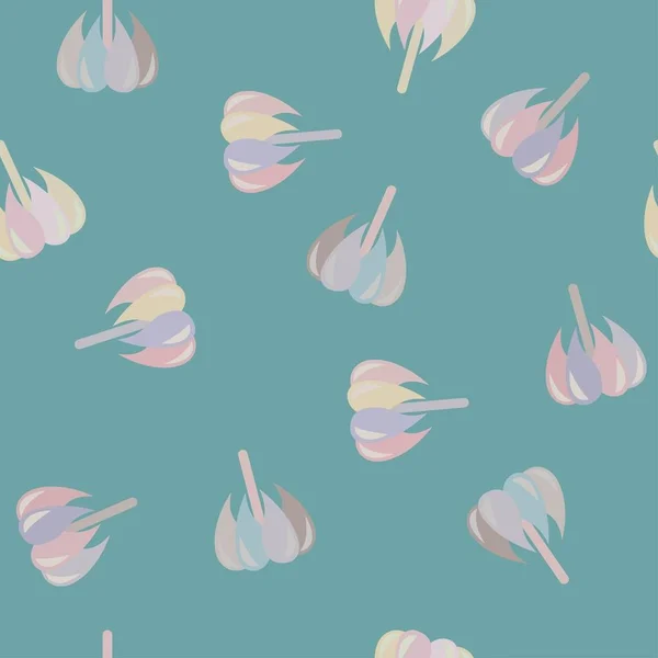 Πολύχρωμα ζωγραφισμένα σκόρδο. Απρόσκοπτη διάνυσμα μοτίβο — Διανυσματικό Αρχείο