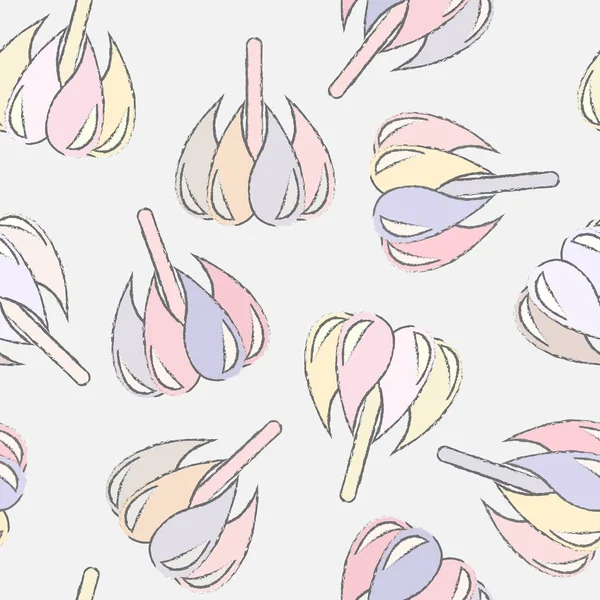 Πολύχρωμα ζωγραφισμένα σκόρδο. Απρόσκοπτη διάνυσμα μοτίβο. — Διανυσματικό Αρχείο