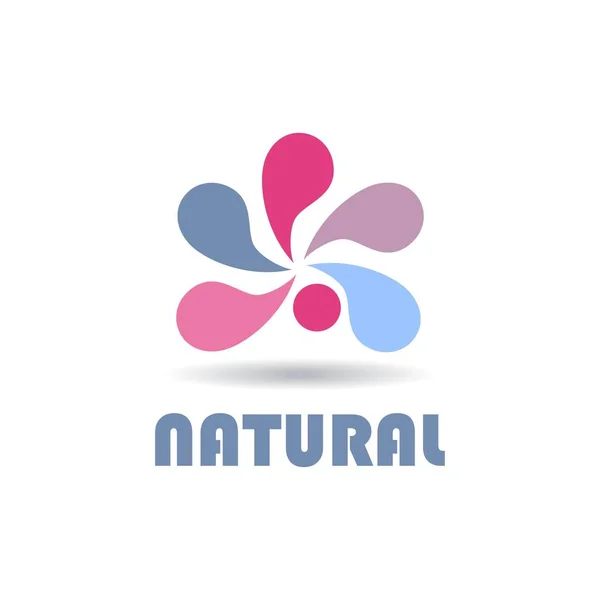 Logo abstrait pour entreprise. Naturel. Icône vectorielle couleur — Image vectorielle