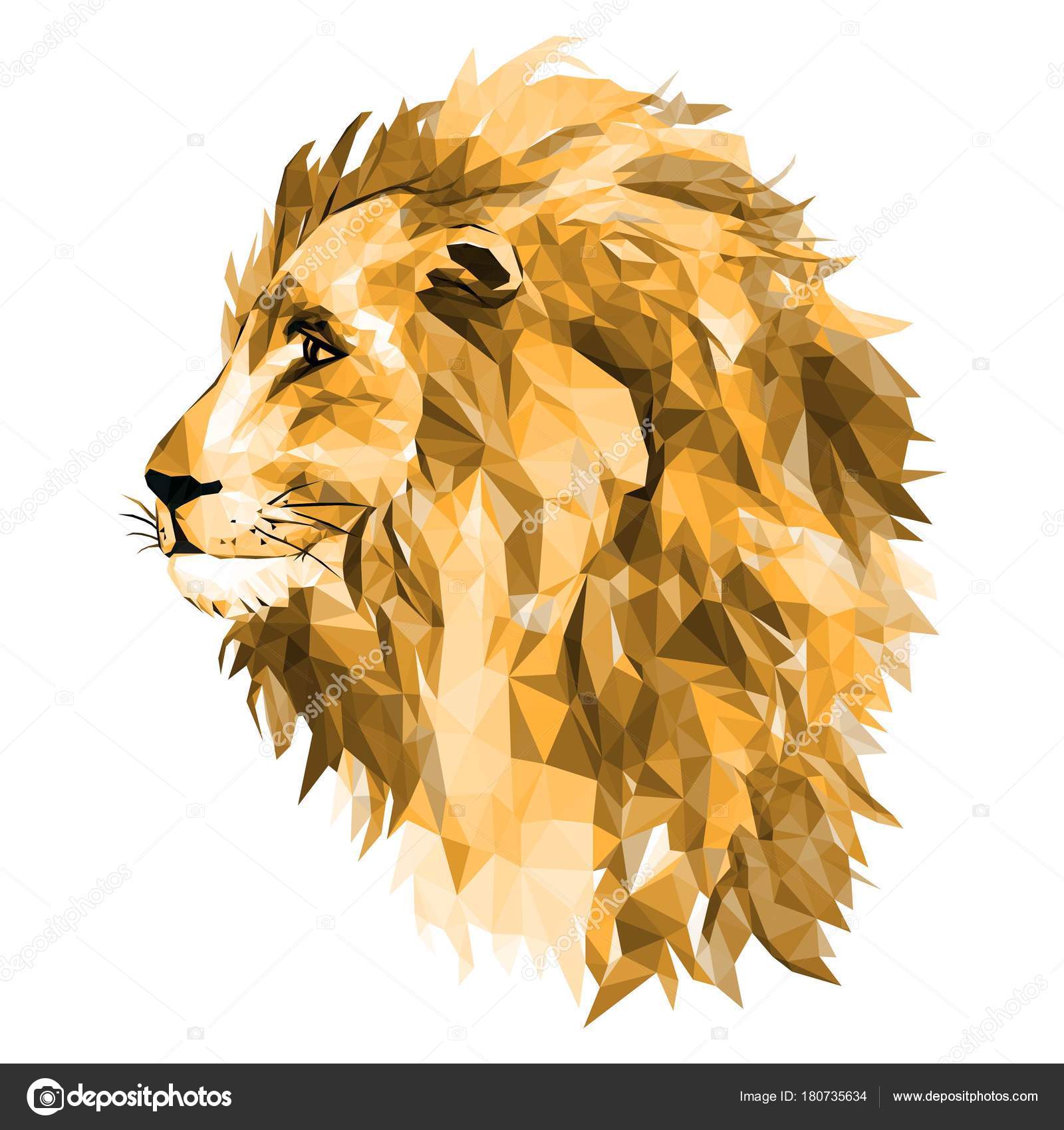 Lion S Head King Of Beasts Mosaic Trendy Style Geometric On W Stock Vector Image By C Kriselka1