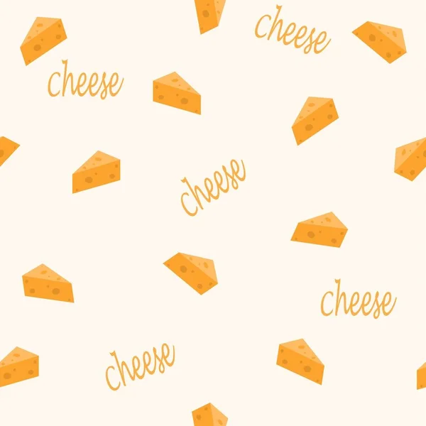 Fromage. Bannière sans couture vectorielle. Emballage des colis — Image vectorielle