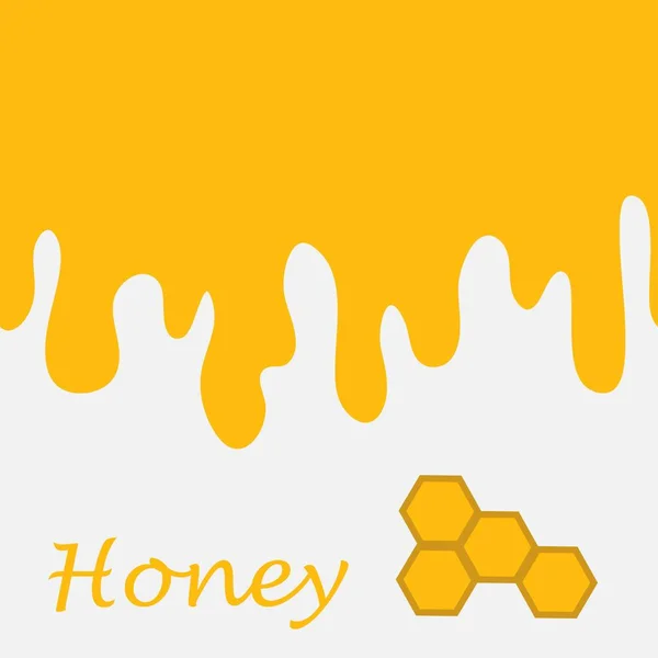 Des gouttes de miel. Bannière sans couture vectorielle. Emballage des colis — Image vectorielle