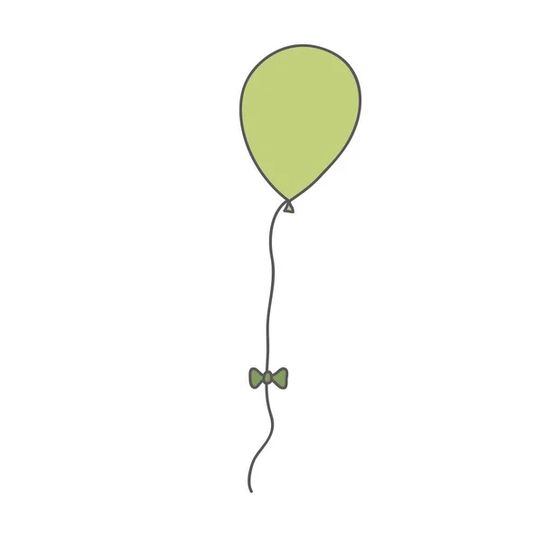 Un globo verde. Dibujo vectorial — Vector de stock