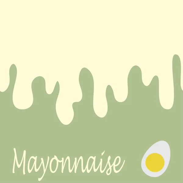 Des gouttes de mayonnaise. Bannière sans couture vectorielle. Emballage du colis — Image vectorielle