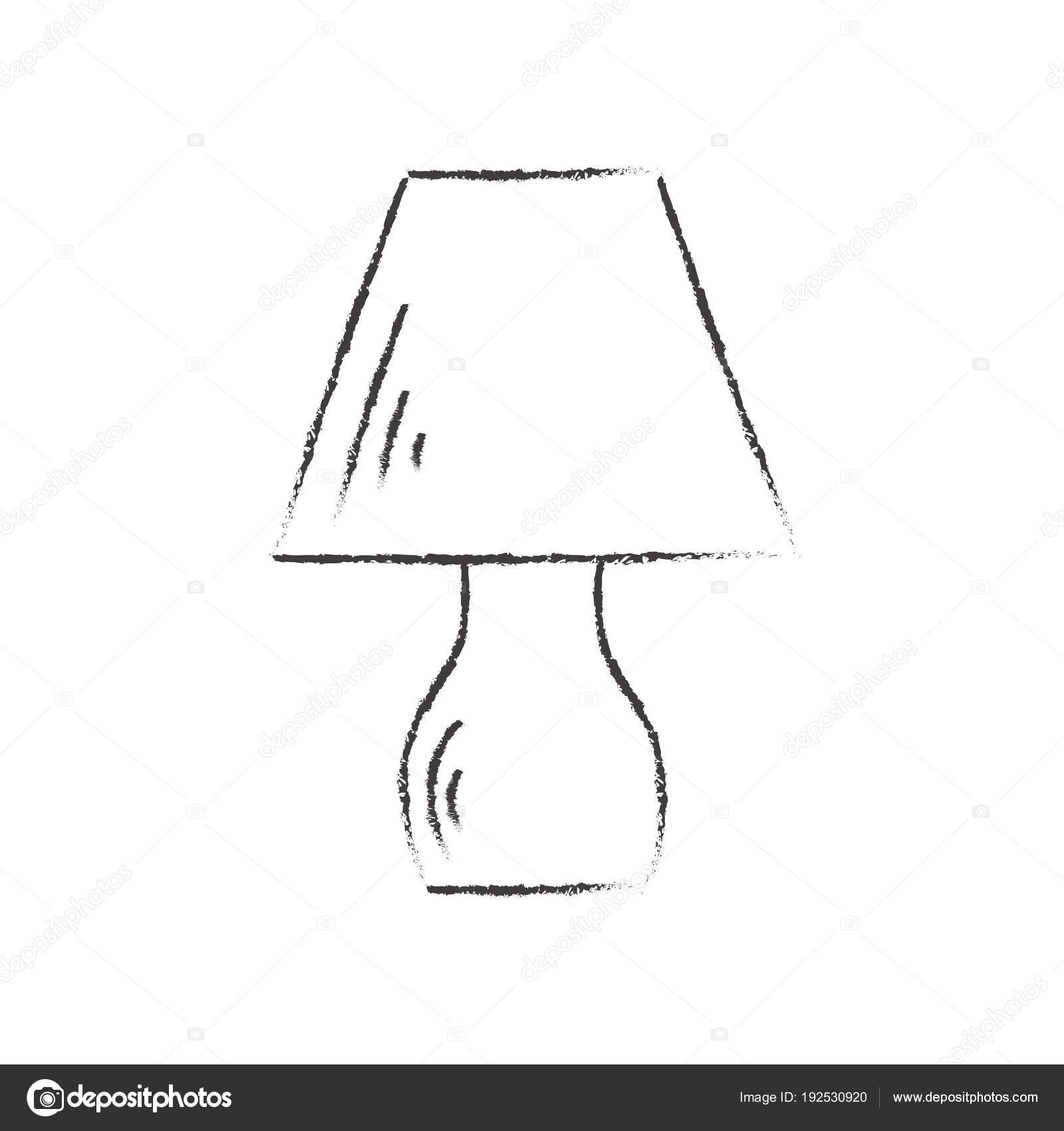 Simple Drawing Of Table Lamp, Simple Table Lamp Drawing
