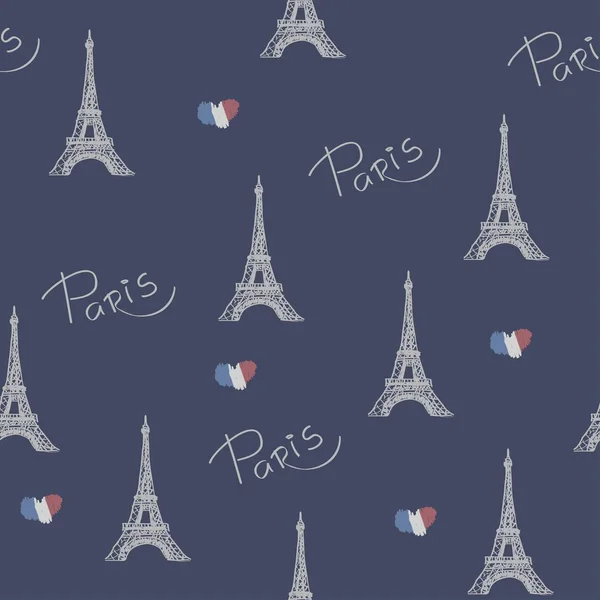 "París favorito ". Ilustración vectorial con la imagen del Eiff — Vector de stock