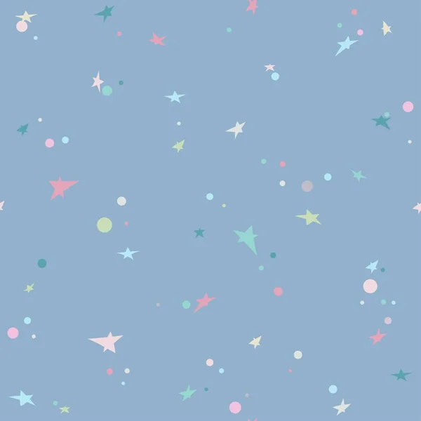 Abstrakt bakgrund med små cirklar och stjärnor. Children's pat — Stock vektor