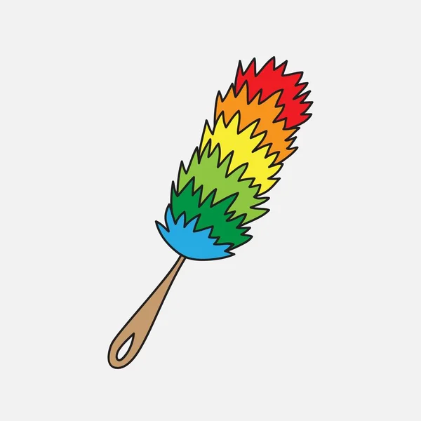 Brosse Douce Pour Brosser Poussière Pendant Nettoyage Illustration Vectorielle — Image vectorielle