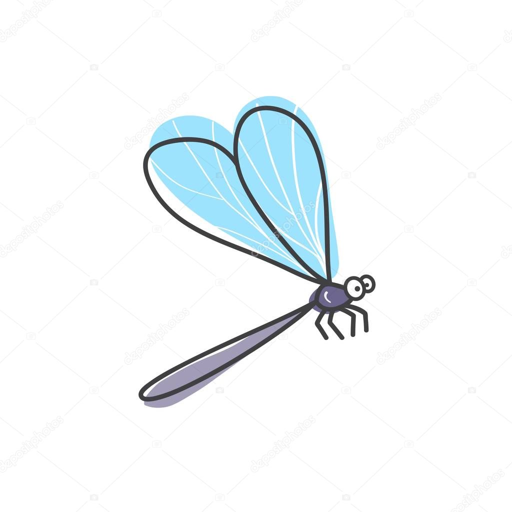 Pictures: cartoon dragonfly | Cute cartoon dragonfly on a ...
