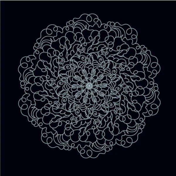 Bílý kruh krajka ornament. Vektorové ilustrace, ozdobné pozadí — Stockový vektor