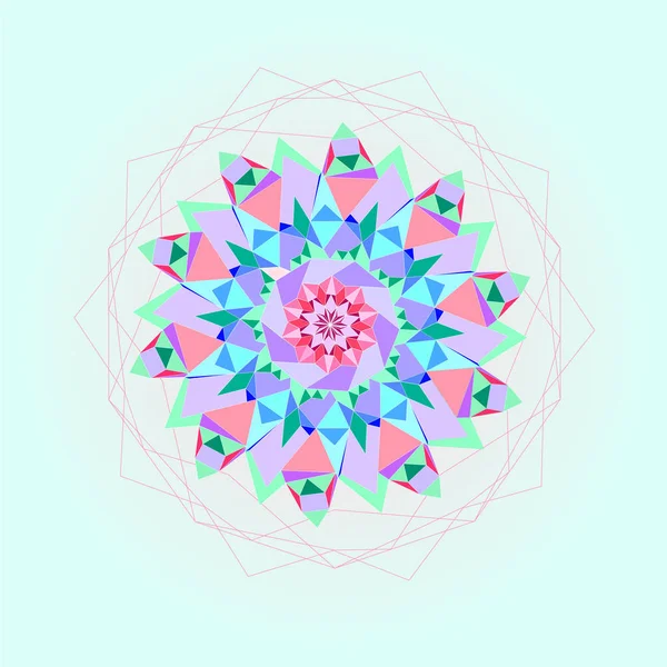明亮的马赛克背景在一个圆的形状。多彩的抽象装饰 — 图库矢量图片#