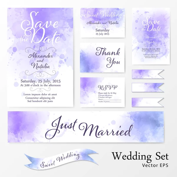 Wedding watercolor set. Vector Graphics