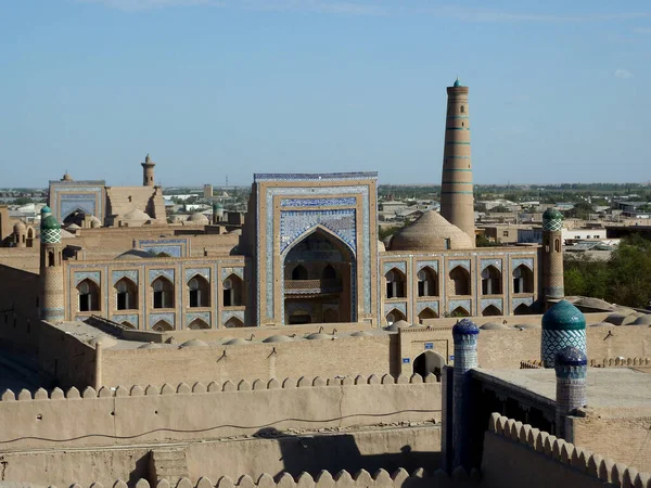 Ουζμπεκιστάν, Khiva, Ιστορικό αντικείμενο αρχιτεκτονικής Ichan-Kala, οχυρωματική πόλη Khiva. — Φωτογραφία Αρχείου