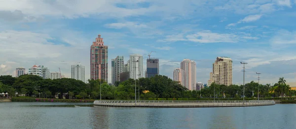 Bangkok, Thailand - September 13 2015 : Landscape of Bangkok city. Capture from Benjakitti Park in Bangkok