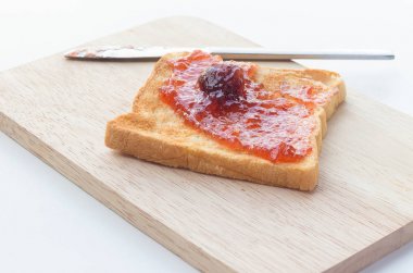 Lezzetli tost withstrawberry reçel