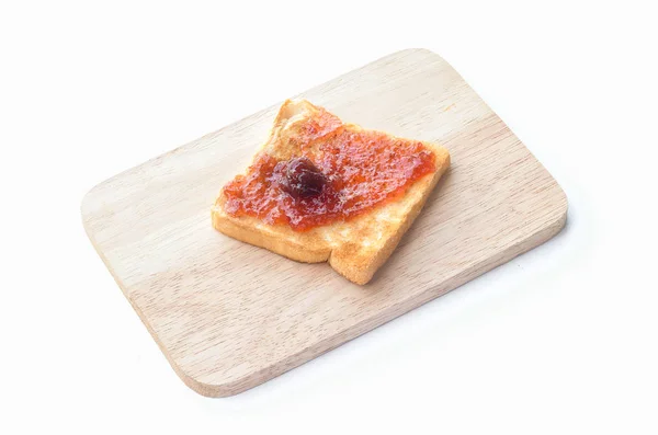 Delicious toasts withstrawberry jam — Stock Photo, Image