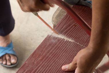 Marangoz kahverengi tahta kesme tezgahlar