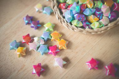 kağıt kat renkli Noel yıldız 