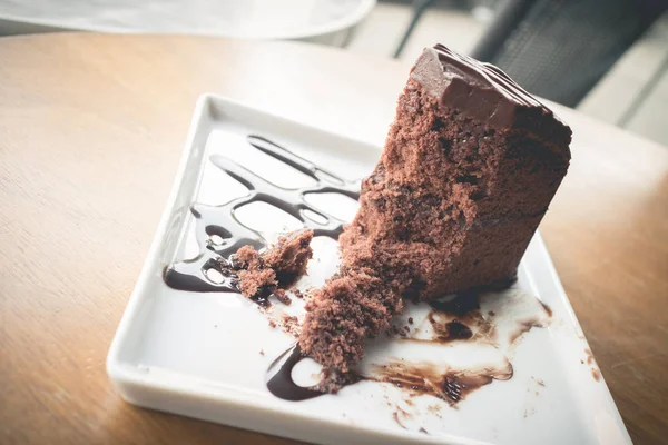 Κομμάτι κέικ σοκολάτας — Φωτογραφία Αρχείου