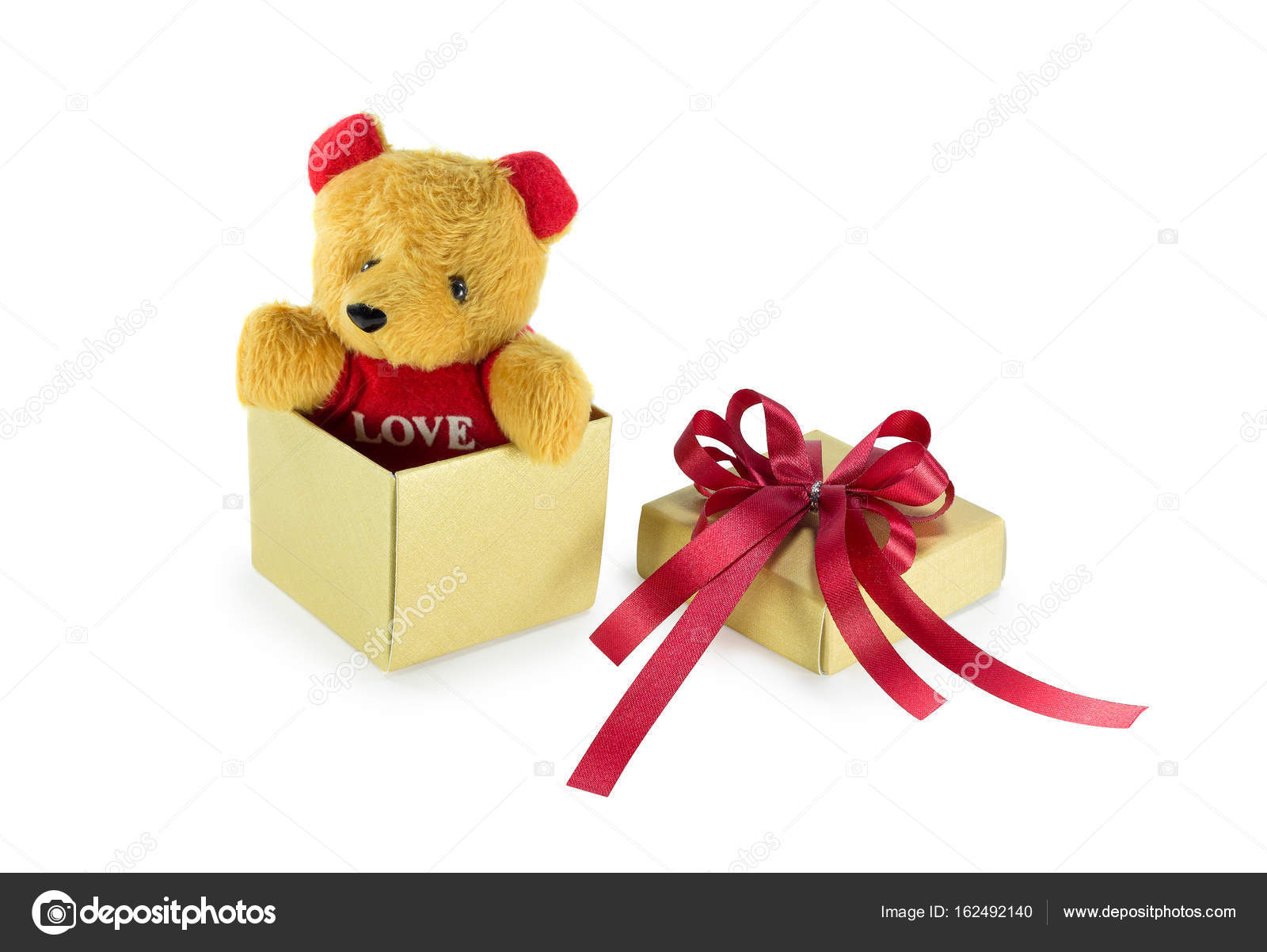 teddy bear in a box