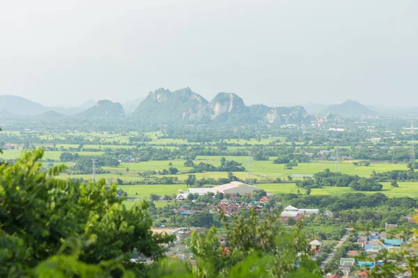 Thailand landscape of rural city and moutain