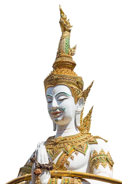 Ángel tailandés moldeado estatua de arte aislado —  Fotos de Stock