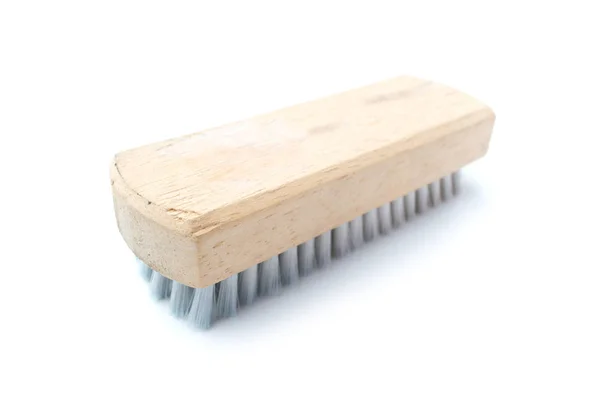 Old shoe brush isolated on white background — Stock Photo, Image