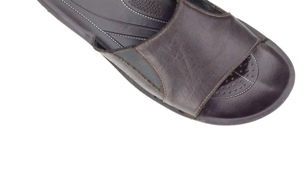 Kožené sandály pro muže izolované na bílém pozadí — Stock fotografie