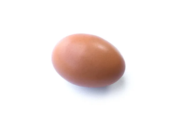 Close up of chicken egg isolated on white background — Stock Photo, Image