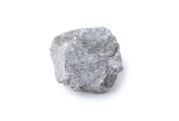 Πέτρα απομονωμένη σε λευκό φόντο. γκρι πέτρα απομονωμένη — Φωτογραφία Αρχείου