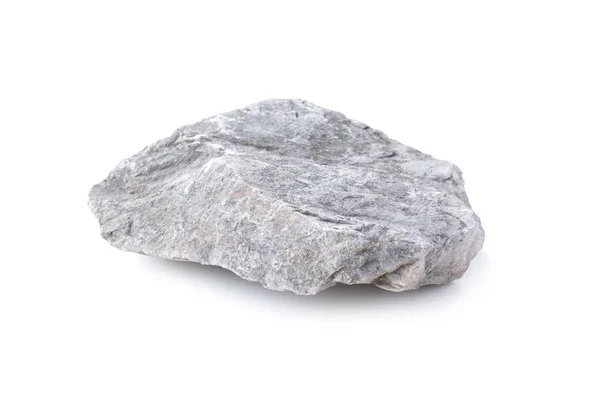 Πέτρα απομονωμένη σε λευκό φόντο. γκρι πέτρα απομονωμένη — Φωτογραφία Αρχείου