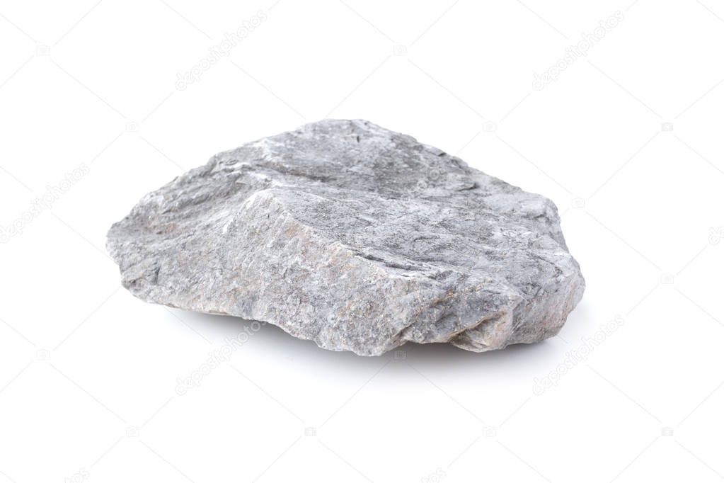 rock isolated on white background. gray stone isolated