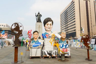 Kore halkının iz Gwanghwamun kare protesto.