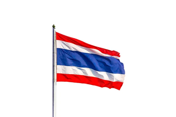 Vereinzelt thailändische Flagge schwenkend. — Stockfoto