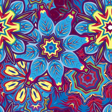 Sorunsuz elle çizilmiş mandala desen. Vintage dekoratif öğeler. Farklı Menekşe renk tonu arka plan. Islam, Arapça, Hint, Türk, Osmanlı motifleri. Kumaş ya da kağıt üzerine baskı için mükemmel. Vektör