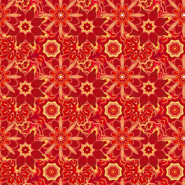 Einzigartige handgezeichnete abstrakte Vektor floralen Hintergrund. nahtloses Muster. — Stockvektor