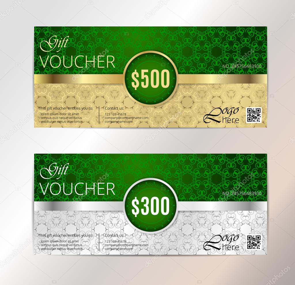 Gold VIP Club Card. Voucher or gift certificate template.