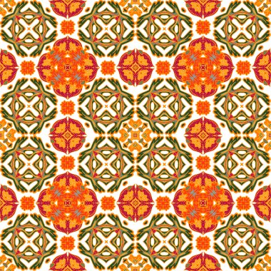 Arka plan vintage kiremit. Seamless modeli. Soyut duvar kağıdı. Doku vektör. Kumaş illüstrasyon