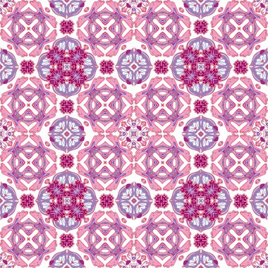 Arka plan vintage kiremit. Seamless modeli. Soyut duvar kağıdı. Doku vektör. Kumaş illüstrasyon