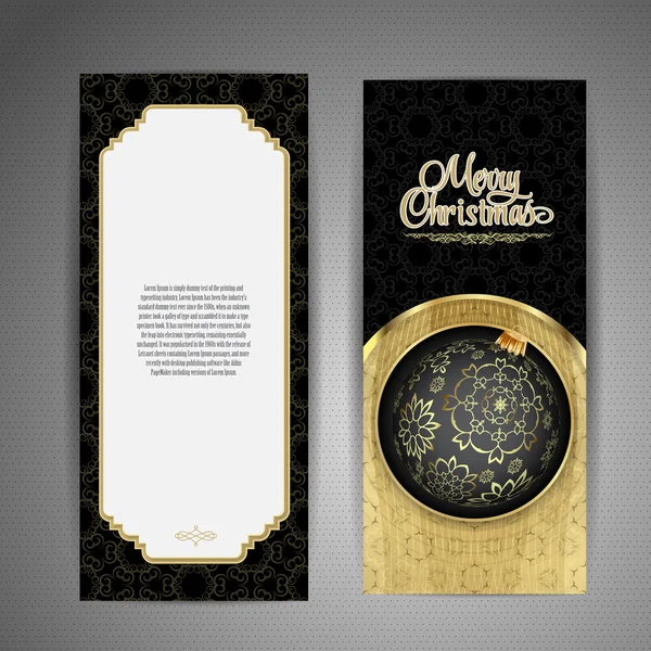 Luksusowy karty z Boże Narodzenie ball. Wektor — Wektor stockowy