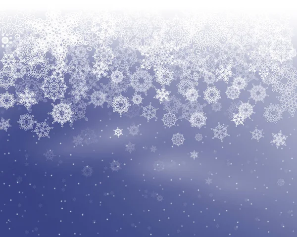 Winter background with snowflakes, eps 10 — Stock Vector