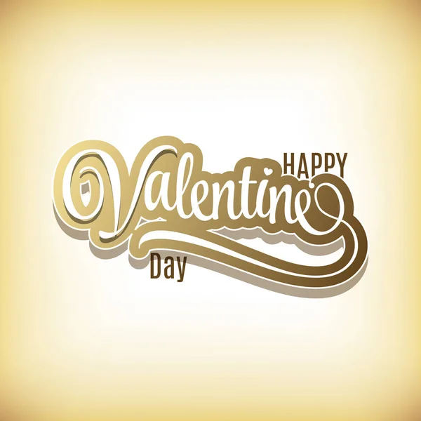 Happy Valentines Day Hand Lettering - Typografischer Hintergrund — Stockvektor